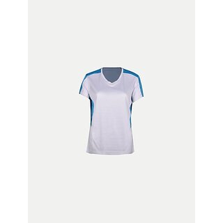                       Radprix Solid Women Round Neck White T-Shirt                                              