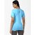 Radprix Solid Women Round Neck Blue T-Shirt