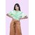 Radprix Tie & Dye Women Round Neck Green T-Shirt
