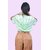 Radprix Tie & Dye Women Round Neck Green T-Shirt