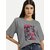 Radprix Printed Women Round Neck Grey T-Shirt