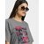 Radprix Printed Women Round Neck Grey T-Shirt