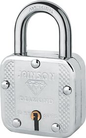 Jainson 65mm Steel Square Diamond Lock with 3 Keys