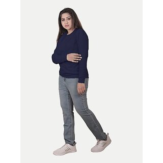 Full sleeve solid women's sweatshirt clearance