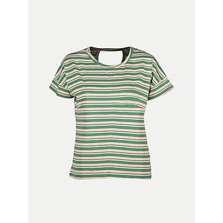                       Radprix Casual Striped Women Green Top                                              