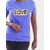 Radprix Printed, Typography Women Round Neck Blue T-Shirt