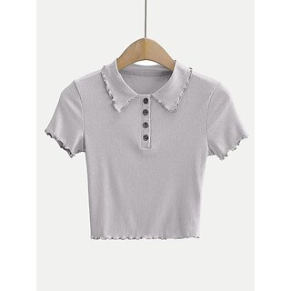                       Radprix Casual Solid Women White Top                                              
