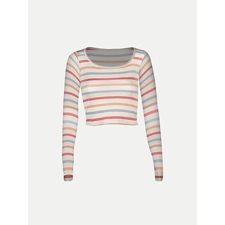                       Radprix Casual Striped Women Multicolor Top                                              