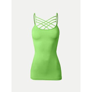                       Radprix Casual Solid Women Green Top                                              