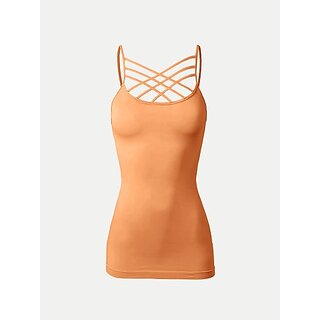                       Radprix Casual Solid Women Orange Top                                              