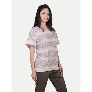                       Radprix Casual Striped Women Multicolor Top                                              