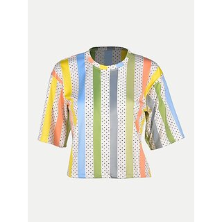                       Radprix Casual Printed Women Multicolor Top                                              