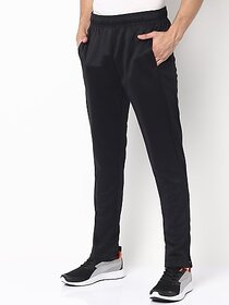 Radprix Solid Men Black Track Pants