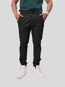 Radprix Solid Men Black Track Pants