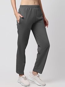 Radprix Solid Women Grey Track Pants