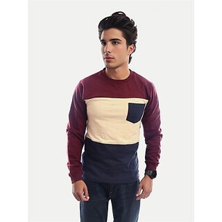                       Rad Prix Full Sleeve Color Block Men Reversible Sweatshirt                                              
