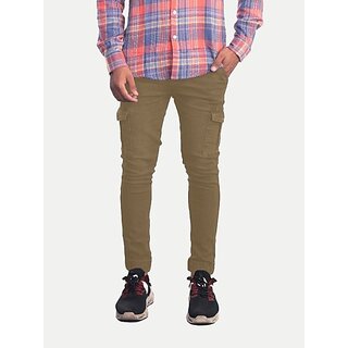 Radprix Solid Men Beige Track Pants
