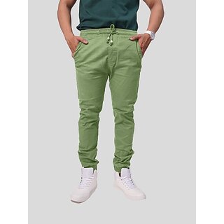                       Radprix Solid Men Light Green Track Pants                                              
