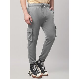 Radprix Solid Men Grey Track Pants