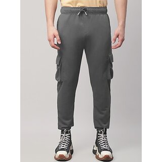                       Radprix Solid Men Grey Track Pants                                              
