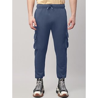                       Radprix Solid Men Dark Blue Track Pants                                              