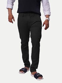 Radprix Regular Fit Men Black Trousers