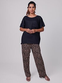 Radprix Regular Fit Women Black Trousers