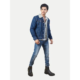                       Radprix Regular Fit Men Dark Blue Trousers                                              