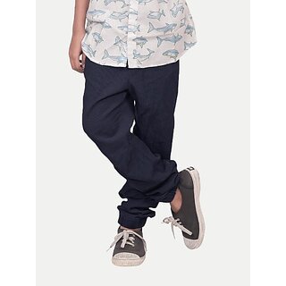                       Radprix Regular Fit Boys Dark Blue Trousers                                              