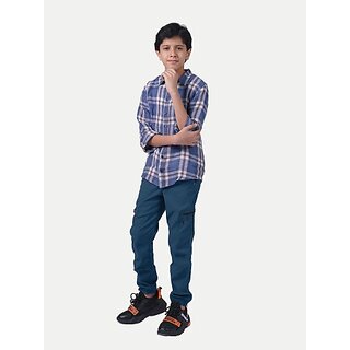                       Radprix Regular Fit Boys Blue Trousers                                              