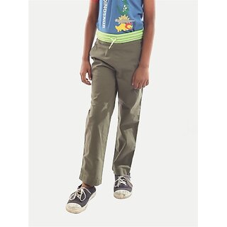                       Radprix Regular Fit Boys Green Trousers                                              