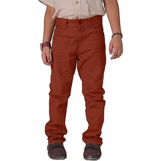                       Radprix Regular Fit Boys Maroon Trousers                                              