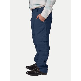                       Radprix Regular Fit Boys Dark Blue Trousers                                              