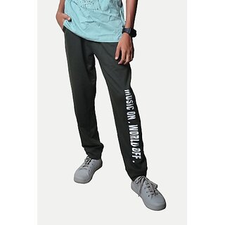                       Radprix Regular Fit Boys Dark Green Trousers                                              