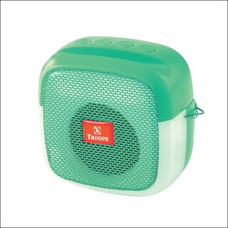                       TP TROOPS Portable Bluetooth Speaker With Dynamic Thunder Sound TP-3089-Green                                              