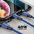 USB Type C 3 in 1 Nylon  Multiple USB Fast Charging Cable for All Type C Devices TP-2285-Blue