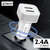 TP TROOPS Dual Port Car Charger, 20W Quick Charging,Smart IC Protection, Compatible with All Smartphone TP-639-Silver