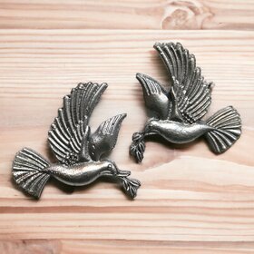 Blythe DIVA Oxidised Silver Bird Stud Earrings