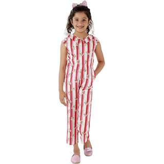                       Kids Cave Striped Girls Jumpsuit                                              