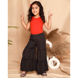 Kids Cave Relaxed Girls Black Trousers