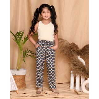                       Kids Cave Relaxed Girls Blue Trousers                                              