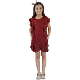                      Kids Cave Solid Girls Jumpsuit                                              