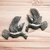 Blythe DIVA Oxidised Silver Bird Stud Earrings