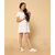 Kids Cave Girls Above Knee Casual Dress (White, Short Sleeve)