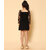 Kids Cave Girls Mini/Short Casual Dress (Black, 3/4 Sleeve)
