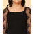 Kids Cave Girls Mini/Short Casual Dress (Black, 3/4 Sleeve)