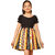 Kids Cave Girls Above Knee Casual Dress (Black, Half Sleeve)