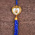 M Men Style Rotational Dual Side Heart Lord Radha Krishna Dcor Hanging Blue Hanging OrnamentSCr102