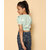 Kids Cave Girls Casual Rayon Crop Top (Light Green, Pack of 1)