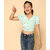 Kids Cave Girls Casual Rayon Crop Top (Light Green, Pack of 1)